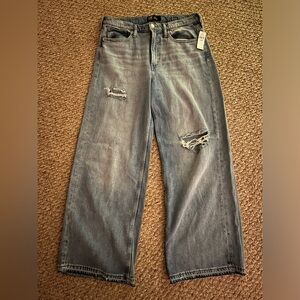 Gap wide leg distressed jeans